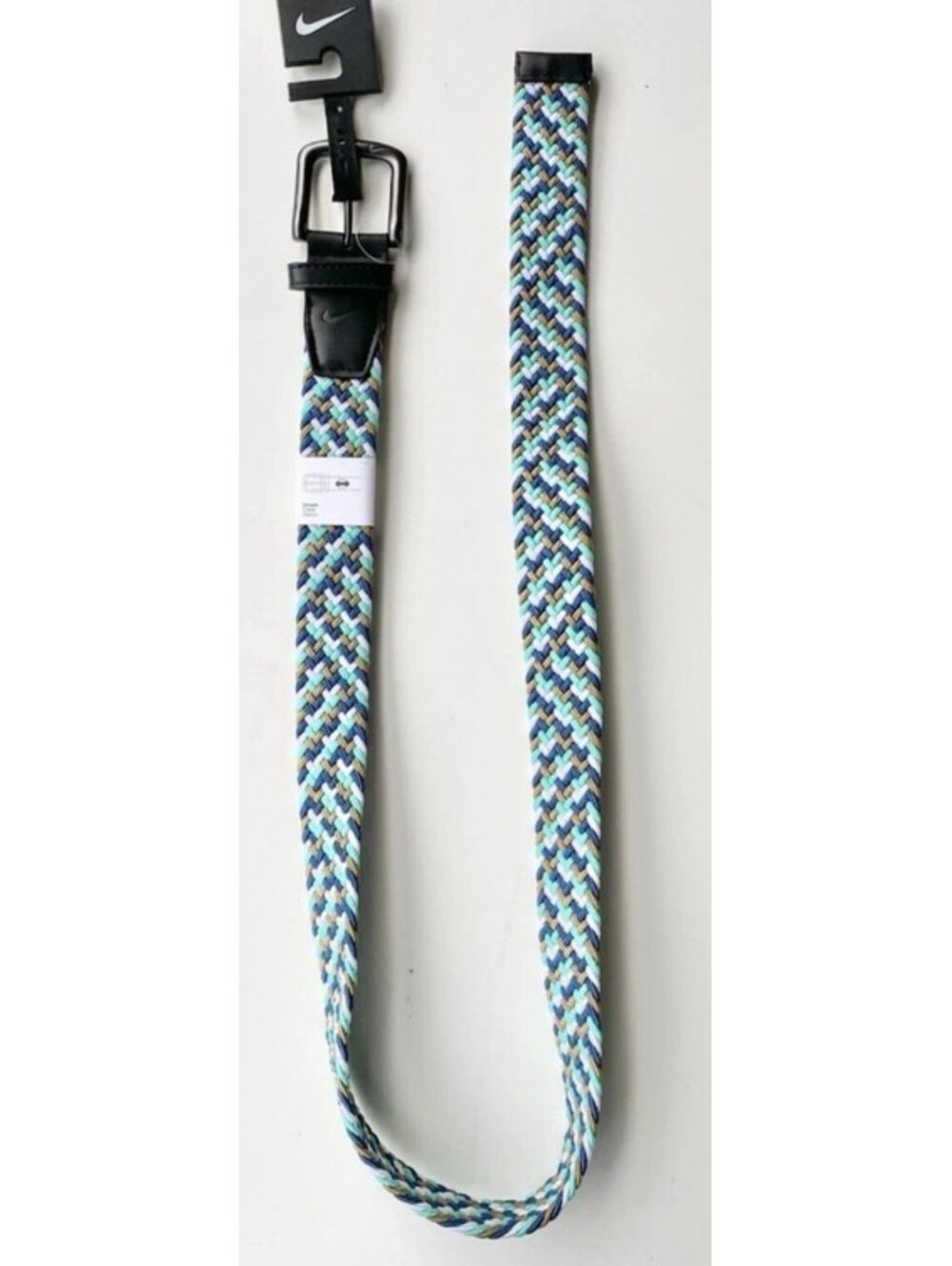 Nike Size Medium (34-36) Golf Stretch Woven Braided Belt Multicolored NWT